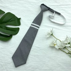 灰色領帶女純色領結條紋免打製服學士服拉鍊日系百褶裙蝴蝶結領花33灰色橫條默認顏色