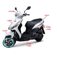 YAMAHA 山葉原廠部品 RAY 125 車殼 整流罩 擋風板.前土除.把手蓋.側蓋, 6.後扶手