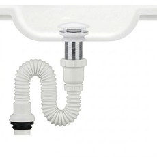 파파스 도자기 자동팝업 아이트랩 일체형 바닥용 배수구 세면대 폽업, 1개