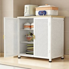 CABICO 다용도 주방 선반 소형 그릇 선반 그릇 수납 선반 물빠짐 방지 수납장, 1개, 양문 화이트