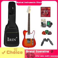 IRIN 6현 일렉트릭 기타 R-160LT 로즈우드 지판 튜너 포함 초보자 연습 학생 교육용, 03 Orange-Red