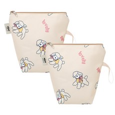 아이주 양치컵파우치 양면 방수 2개입, C 러블리양2개입