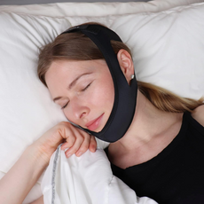 ESPANDI 升級款止鼾帶 提升睡眠品質 透氣舒適可調式 男女適用, 1個, 止鼾帶1入+束口袋