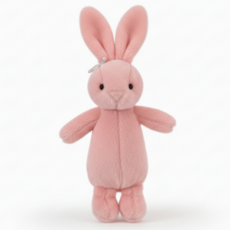 토끼 인형 필통 중학생 초등학생 유치원 선물 봉제 동물 파우치 졸업선물, 1개, 핑크