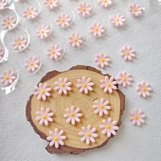 핑크 데이지 꽃 1.8cm 식용 초콜릿 플라워 디저트 케이크 데코 장식 108개입 옵션 01, 옵션 31