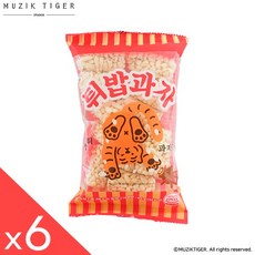 무직타이거 튀밥과자, 45g, 6개