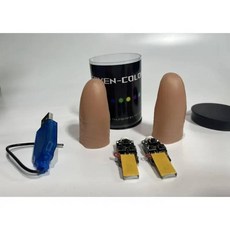 마술 공연 슈퍼 라이트 LED 엄지 팁 트릭 전문 쌍 세트 7 가지 색상 D'lite 무대 소품 기믹 환상 재미 239127