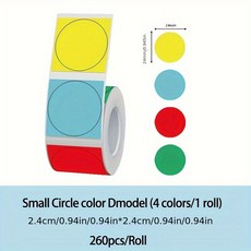 D100 열전사 라벨 프린터 컴퓨터와 호환 데스크탑 무선 휴대폰, D24mm C 260PCS