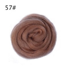 Jiwuo Wool Roving for Needle Felting 메리노 울 로빙 Premium Combed Top DIY 공예 핸드 스피닝 Felting 프로젝트에 적합, 57, 50 그램, 1개