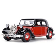 Zhijing 1:24 1938 Citroen 15 Cvta Classic Car Static Die Cast Vehicles Collectible Mode(빨간색), 1개