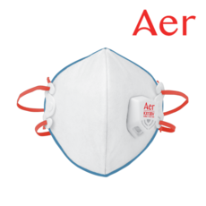 듀폰 아에르 특급 접이식 배기밸브 방진마스크 KX130V 10개 1박스, 1개, 백색