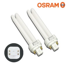 오스람 램프 전구 형광등 DULUX D/E 26W FDL26 4핀, 주광색, 2개