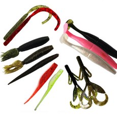 롤링 액션 낚시미끼 모형 웜, 1개