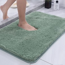 흡수성 욕실 발매트 현관 매트 맞춤제작, 50x80cm 2팩, 1개, 잔디색 3cm 털