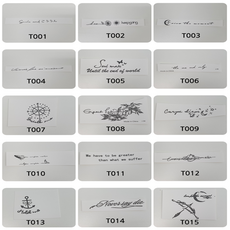 오아루 귀여운 레터링 헤나 문신 타투 스티커, 1개, T045