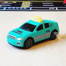 城市生活慣性小車 玩具車 (警車 巴士 TAXI 消防車) 耐摔玩具 慣性車 台灣出貨, TAXI - 綠色, 1個
