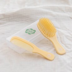 [베이비클라우드]NEW 아기빗 헤어브러쉬 유치브러쉬 다용도 투명케이스, 1개