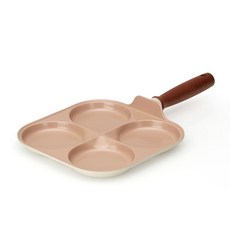 비자트 국내산 세라믹코팅 우브 사각 에그팬 4구 인덕션겸용 계란후라이 후라이팬 가벼운, 단품, 단품