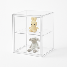 아크릴 쇼케이스 피규어 다용도 정리함 (소)37*22*28cm, 칸막이 있음, 1개