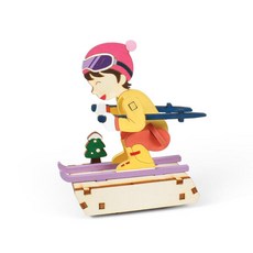 아기 목재 입체퍼즐 - 영공방 달려라 스키, 1피스, 1개