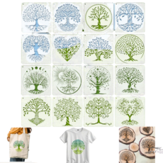 제고비 DIY 스텐실 도안 자연친화(나비/ 들꽃/장미꽃/플라워 화병/식물/유칼립투스/생명의 나무)택1, 1세트