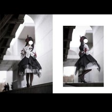洛麗塔 燈籠袖 襯衫 半裙 套裝 哥特風 Lolita 修女cos