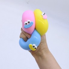 쫀득이 스트레스볼 말랑폭신 촉감놀이 장난감 젤리볼 스퀴시 소형 빵쑥이, 색상랜덤