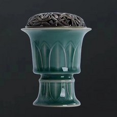 도자기 향피우기 중국 전통 향받침 인센스 스탠드 장식품, 1개