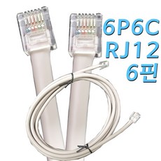 RJ12 6P6C 단말기 체크기 다이렉트 데이터 프로그램 통신 케이블 RJ12 6P6C 6핀케이블 2M, 1개