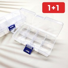 비즈 보관함 8구 투명 플라스틱 약통 부품함 소품함 귀걸이 수납함 1+1, 1개, 상세페이지 참조