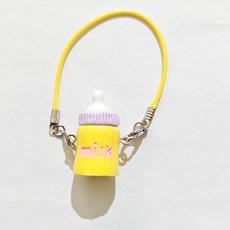 라부부 팝마트 악세사리 1 2 3대 가방 카메라 안경 텀블러 우유병 미니 패션 액세서리, 액세서리만 (인형 없음), 옐로우 우유병