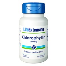 LIFE EXTENSION 葉綠酸魚油萃取素食膠囊 100mg, 100顆, 1罐