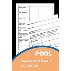 수영장 유지보수 기록부 관련 서적 일일 소금물 책