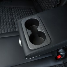 EV4 카본 컵홀더커버 2열 호환 용품, 무광우드재질, 컵홀더