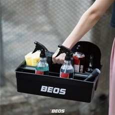 •BEOS• 二輪洗車組 洗車基本組 附提籃 洗車工具套裝 洗車精 噴霧封體 鋼圈清潔劑 鐵粉去除劑 自助洗車, 1個