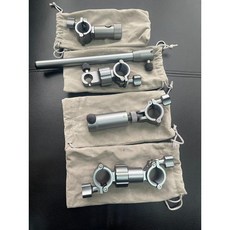 알루미늄 낚시 의자 액세서리 범용 브래킷 낚시대 걸이 꽂이 코너 더블 홀더, 5pcs 세트 (단일+미끼+우산+피쉬)