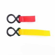 요비월드 유모차 더블 후크 핸드백걸이 수납걸이 소품고리, 옐로우