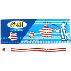 [파이브온] 지구화학 슈퍼 샤프식 색연필 단색 1타 12자루, 12개, 1색, 레드