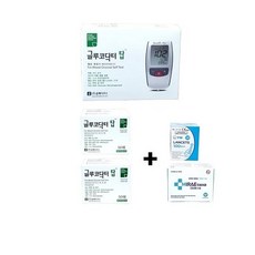 글루코닥터 탑 AGM-4100 혈당측정기 풀세트 [혈당계+시험지100매+침110개+솜100매+파우치+채혈기], 1세트
