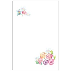앳원스 캘리그라피 수채화 플라워무지엽서vol 04 20매, 1개, 4B 20매