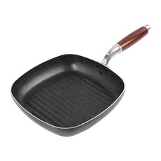국산 사각 그릴팬 스테이크 삼겹살팬 생선 후라이팬 고기굽는 후라이판 26cm 업소용 가정용, 1개