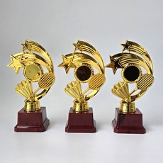 미니 배드민턴트로피 상패 대회우승 행사 무료인쇄제작 어린이집 태권도 축구 스포츠학원, 금색라벨지 1장