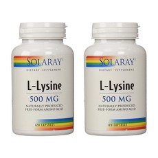 SOLARAY L-賴氨酸膠囊 500mg, 120顆, 2罐