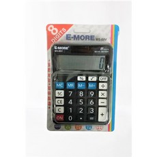 E-MORE MS-80V 計算機 簡約霧面質感面板 超大字幕8位數顯示 前端傾斜設計, 1個, 黑色, 黑色