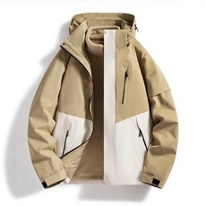 三合一防風防潑水衝鋒外套 男女同款 兩件式加絨保暖登山服