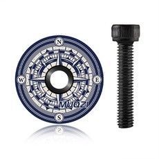 MUQZI 헤드셋 탑 캡 자전거 스템 커버 m6x35mm 볼트 포함, 1개