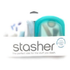 Stasher 투명 및 아쿠아 포켓