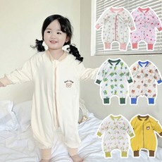 신생아수면잠옷 컬러슬립색 아동 긴팔 올인원 수면우주복 205248