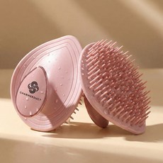 차머덕트 머리감는 브러쉬 헤어 두피 마사지기 샴푸 브러쉬, 1개, 핑크