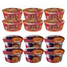 장인라면 얼큰한맛 컵라면 6개 + 만한대찬 마라우육면 컵라면 6개 세트, 12개